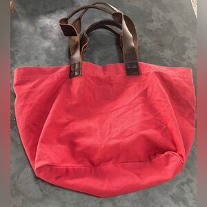 Agnes Baddoo Red Canvas Carryall